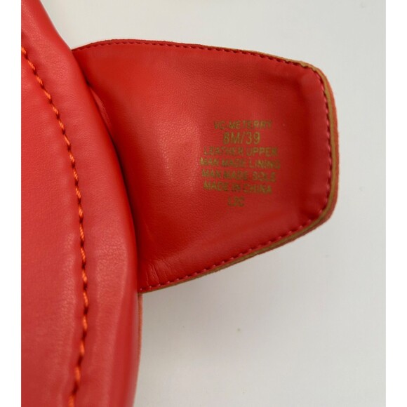 Vince Camuto Meterry Sandals Women's 8M Orange Peach Pop Raffia Wedge NEW - Picture 6 of 6